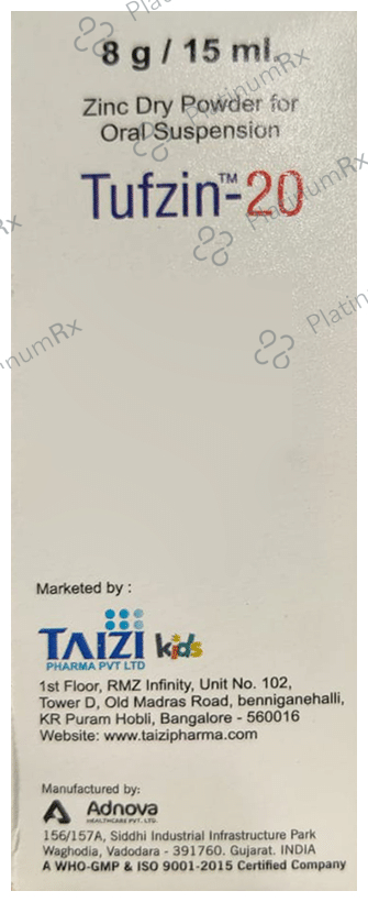 Tufzin 20 Oral Suspension Mango