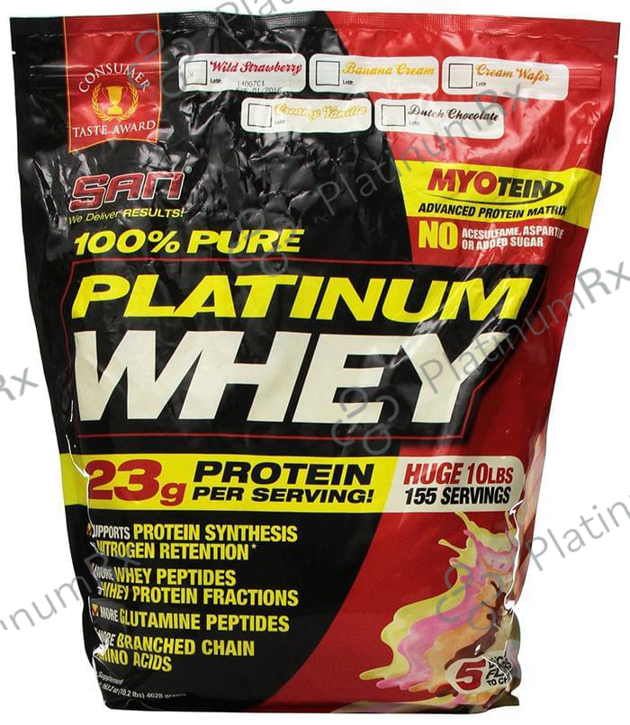 SAN 100% Pure Platinum Whey Protein Powder Creamy Vanilla