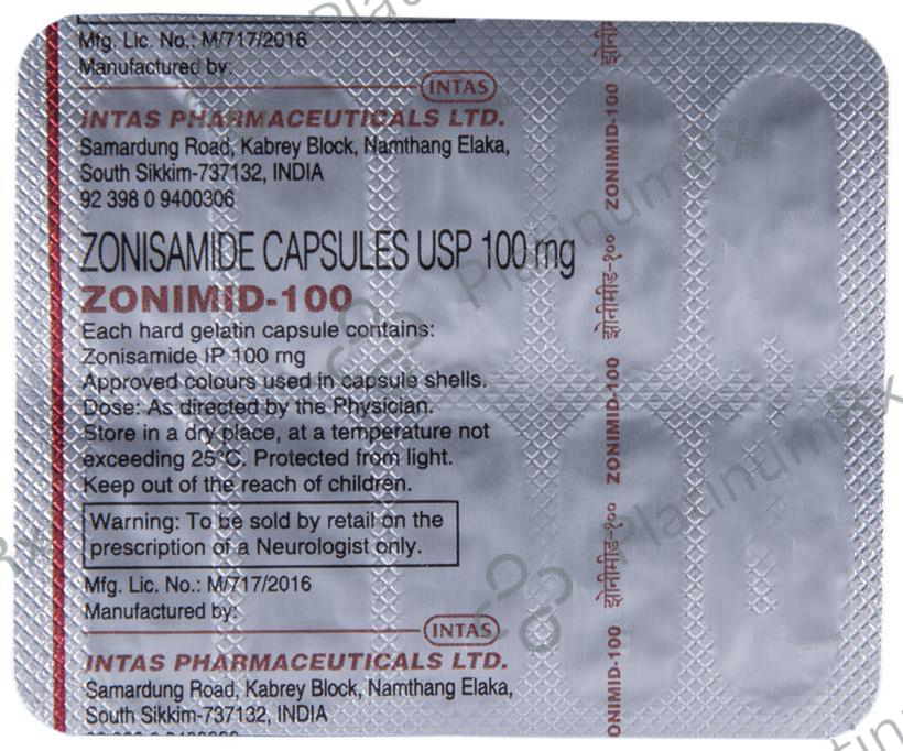 Zonimid 100 Capsule 10s