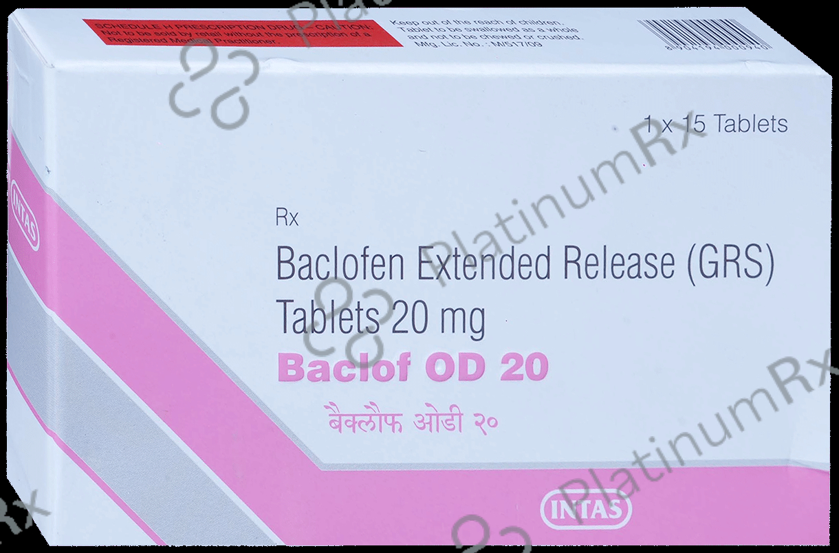 Baclof OD ER 20mg Tablet 15s