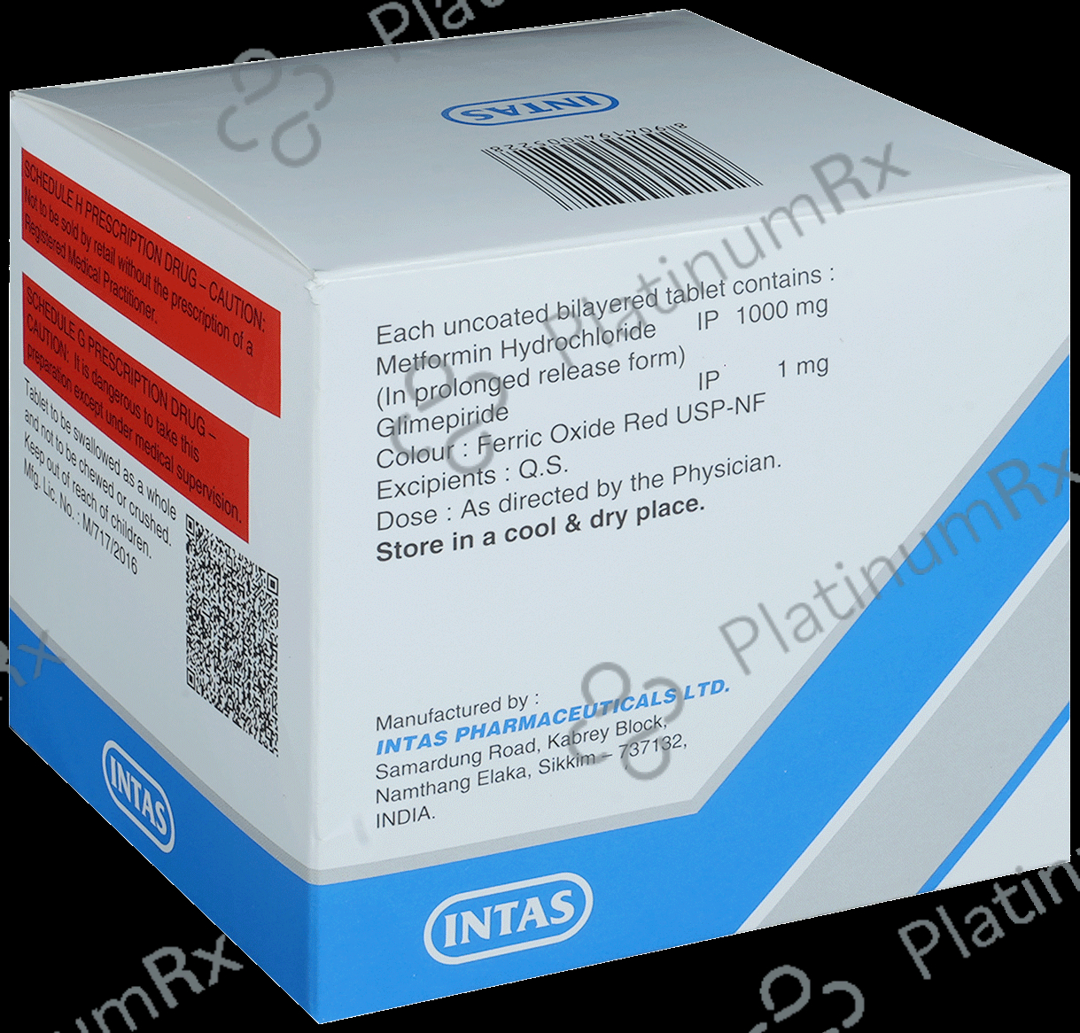Zoryl M 1/1000mg Tablet PR 15s