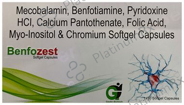 Benfozest Softgel with Mecobalamin, Calcium, Folic Acid & Myo-Inositol
