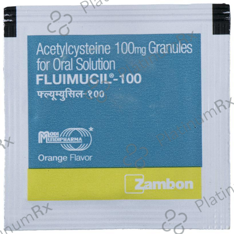 Fluimucil 100 Granules for Oral Solution Orange