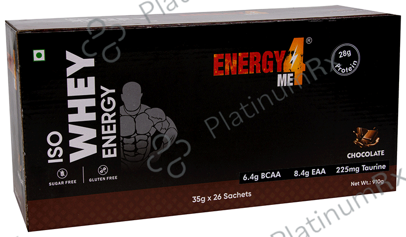 Energy4Me Iso Whey Protein Chocolate Sachet (35gm Each) 26 Sachets