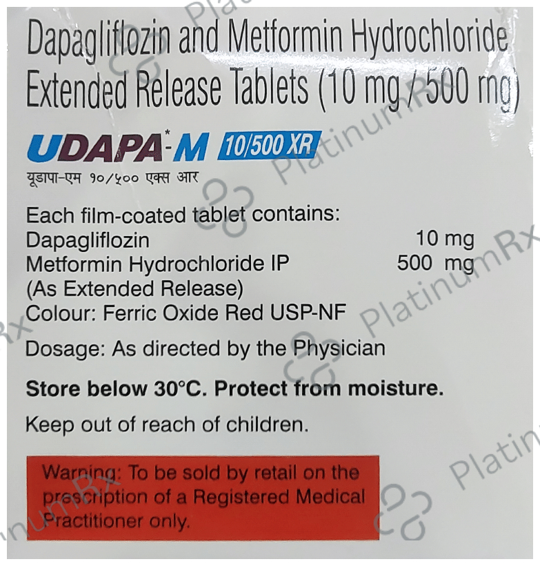 Udapa M 10/500mg XR Tablet 10s