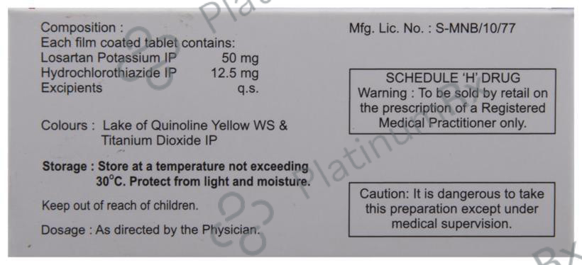 Losakind H 12.5/50mg Tablet 10s
