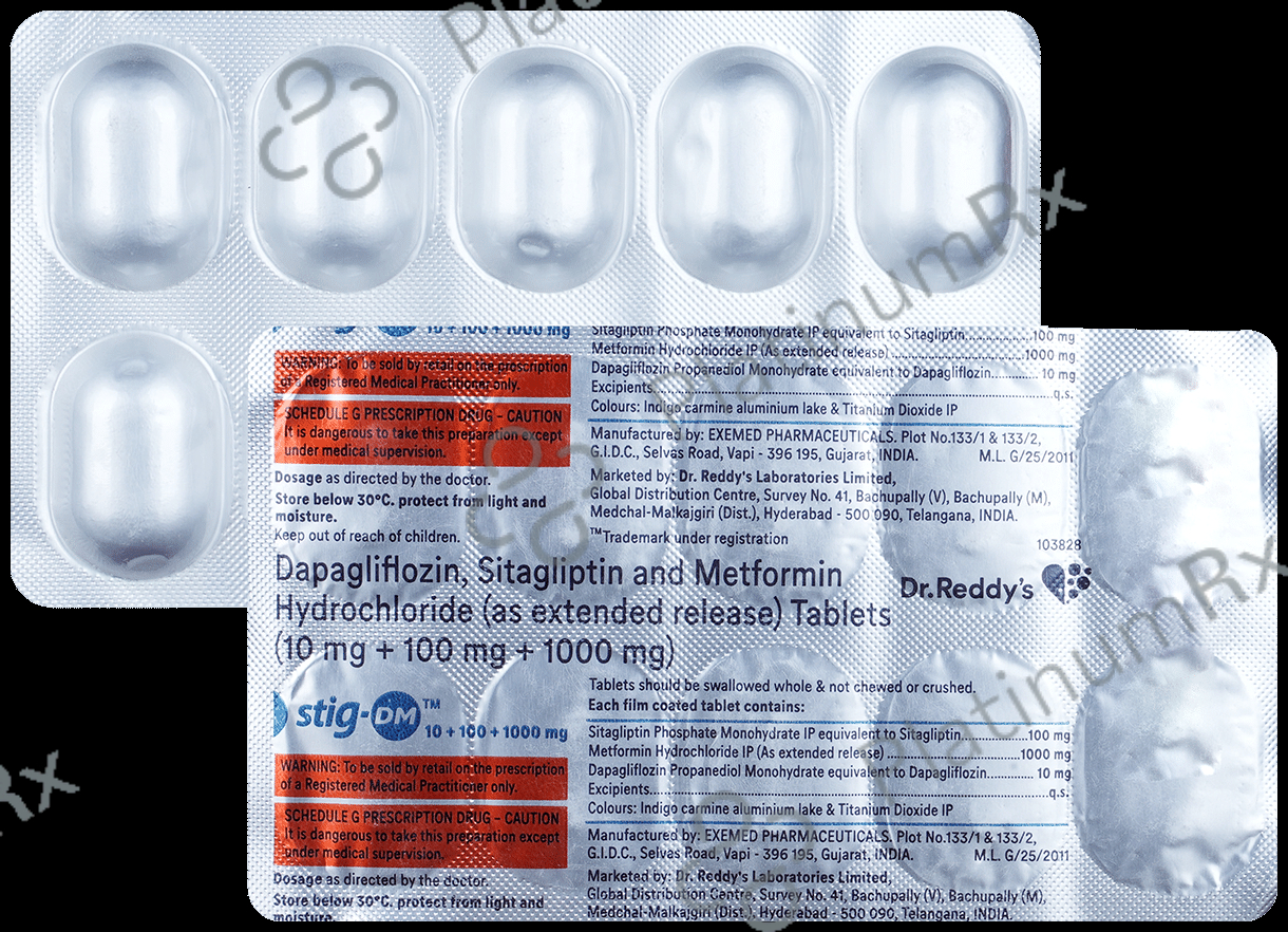 Stig DM 10mg/1000mg/100mg Tablet