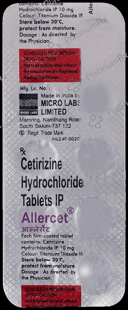 Allercet 10mg Tablet 10s