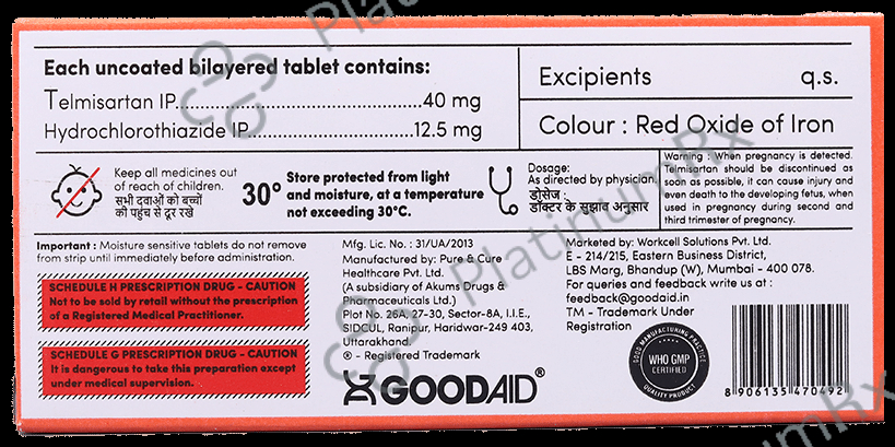 Aidsartan H 12.5 Tablet
