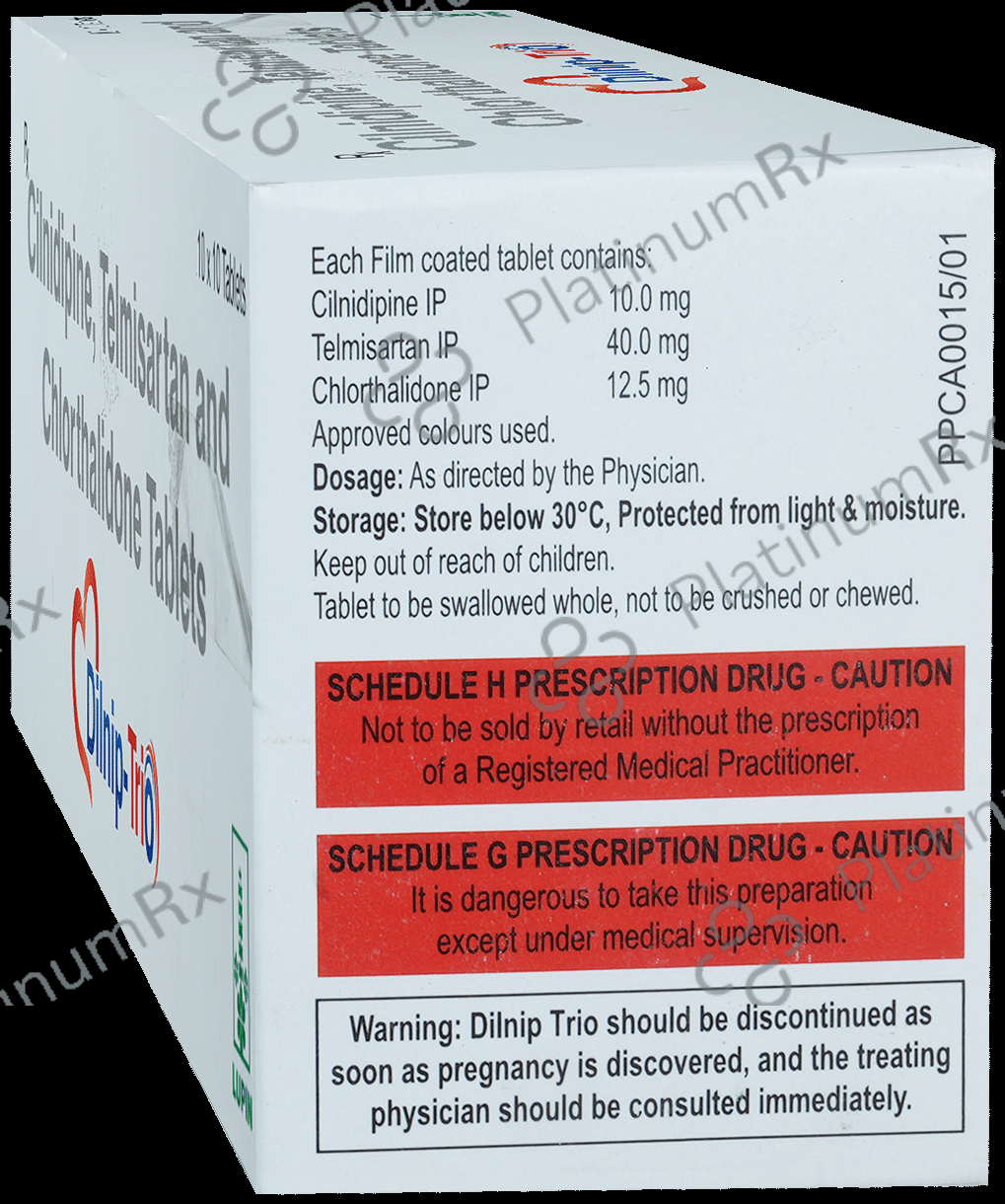 Dilnip Trio 12.5/10/40mg Tablet 10s