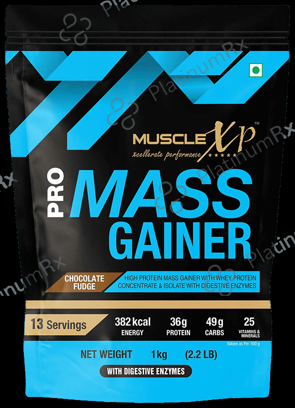 MuscleXP Pro Mass Gainer (1kg Each) Chocolate Fudge 1 Pack