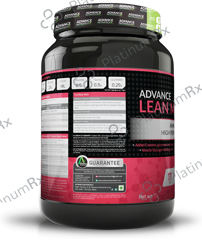 Advance Nutratech Lean Mass Gainer Powder Chocolate Fudge 4 lb