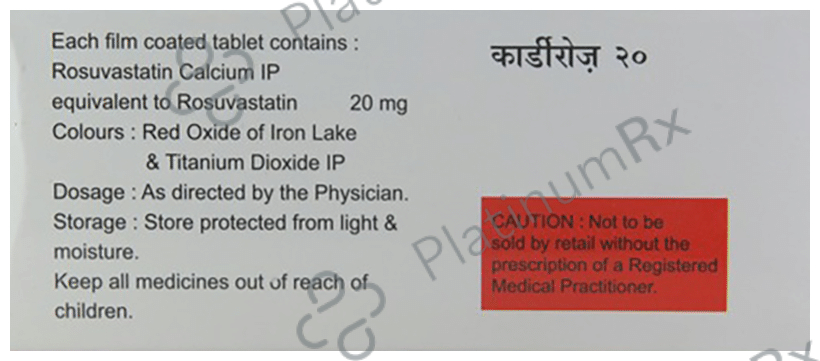 Cardirose 20mg Tablet 10s