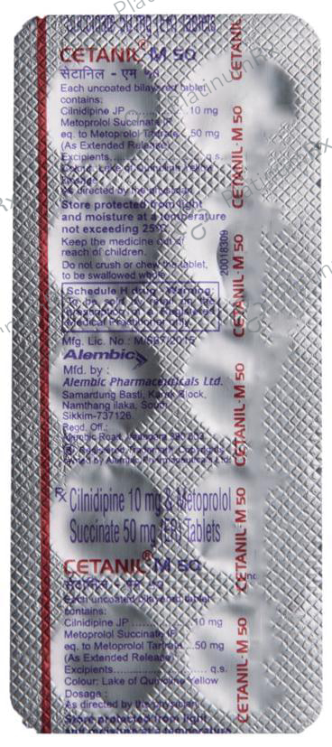 Cetanil M 10/50mg Tablet ER 10s