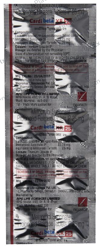 Cardibeta XR 25mg Tablet 10s