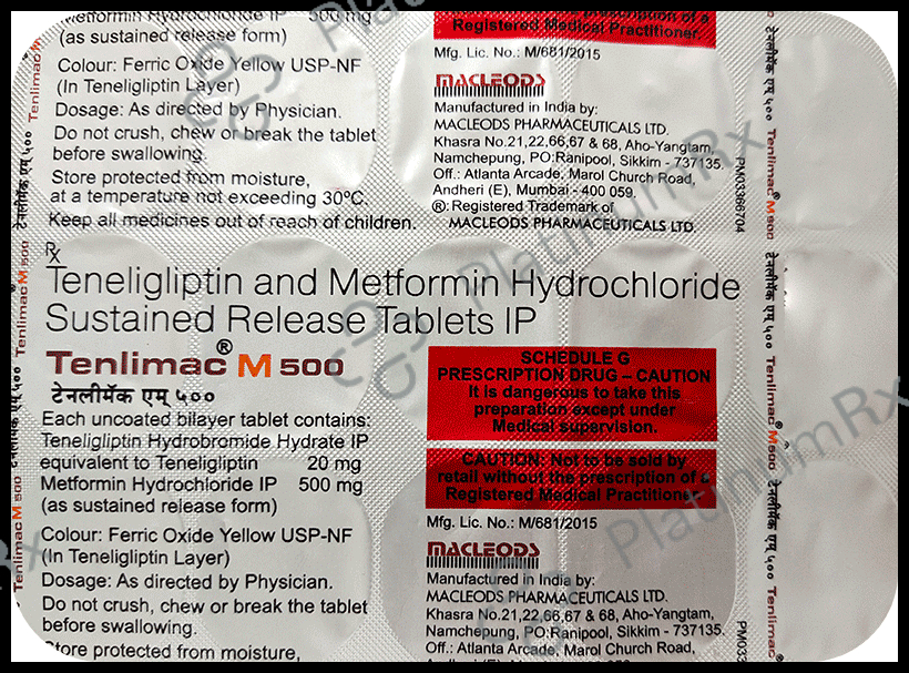Tenlimac M 500/20mg Tablet SR 15s