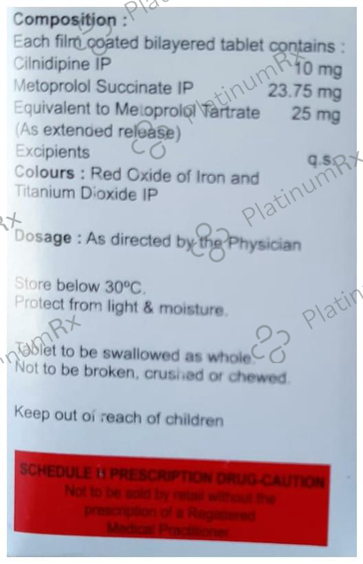 Cilamet XL 10/25mg Tablet ER 20s