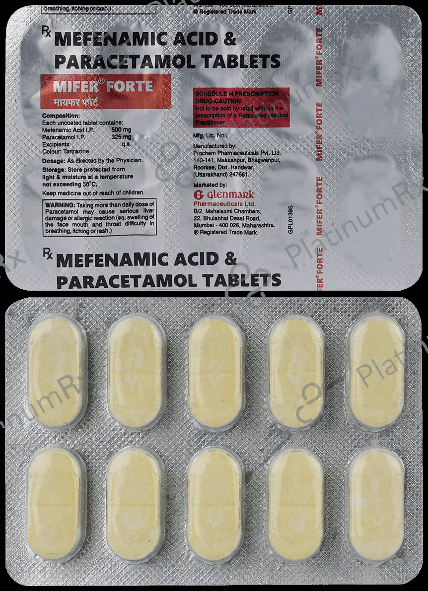 Mifer Forte 500mg/325mg Tablet