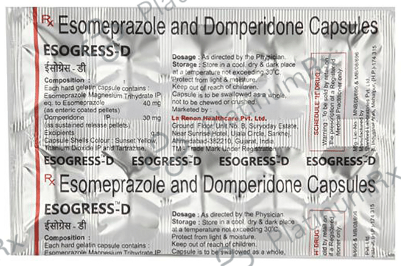 Esogress D 30/40mg Capsule SR 10s