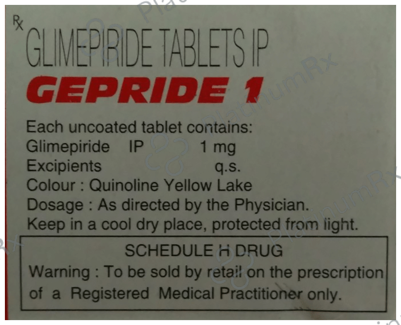 Gepride 1mg Tablet 10s