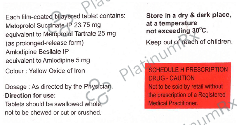 Amlong MT 5/23.75mg Tablet PR 15s