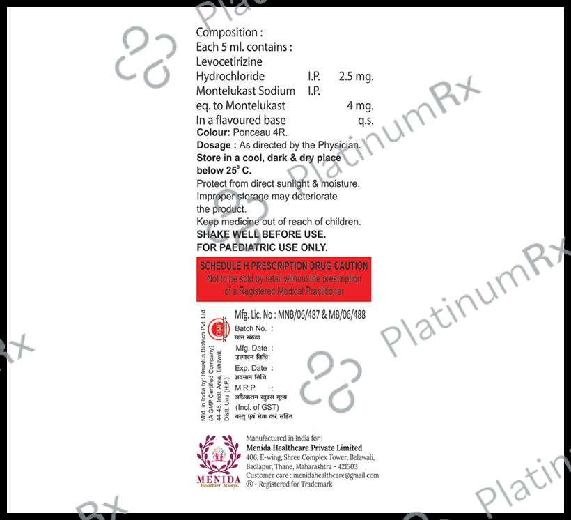 Cutelc-M Kid Oral Suspension Mango