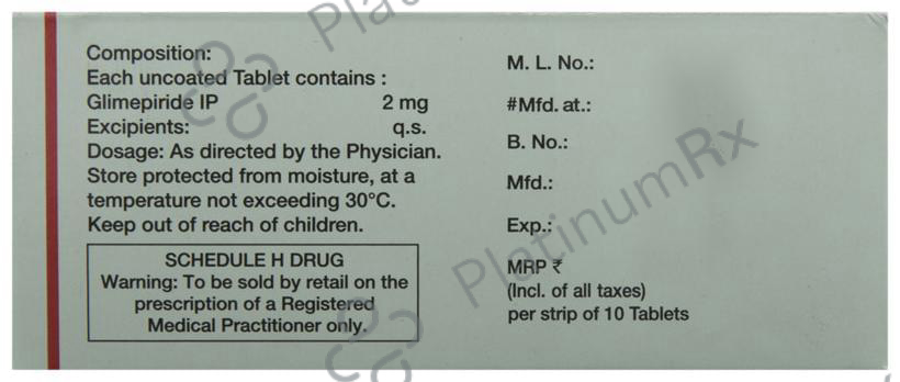 Glimiprex 2mg Tablet 10s