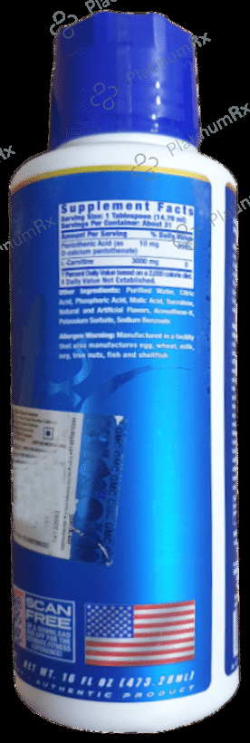 Ronnie Coleman L-Carnitine XS 3000 for Lean Muscle Support Strawberry Kiwi