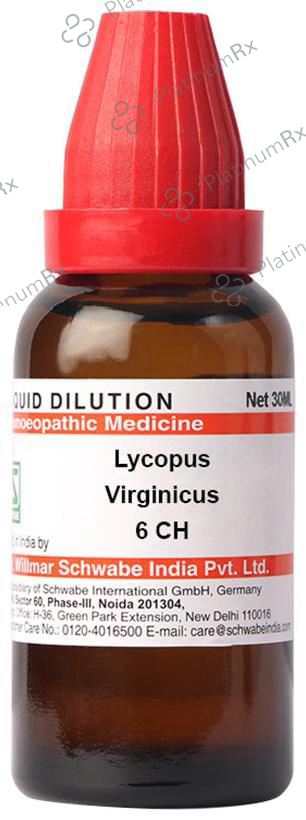 Dr Willmar Schwabe India Lycopus Virginicus Dilution 6 CH