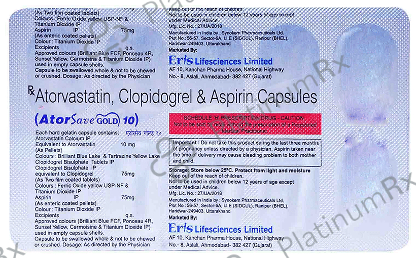 Atorsave Gold Capsule 10s