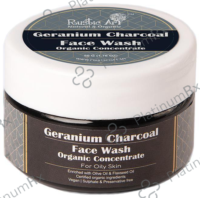 Rustic Art Organic Geranium Charcoal Concentrate Face Wash