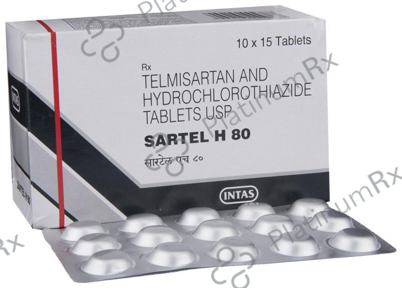 Sartel H 80mg Tablet 15s