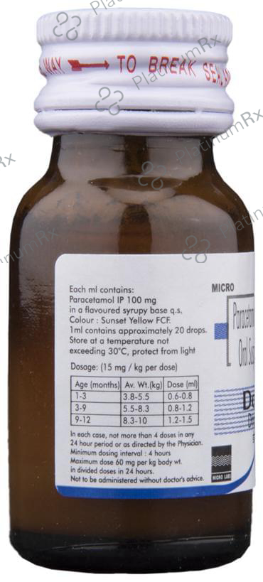 Dolo 100mg Oral Suspension 15ml