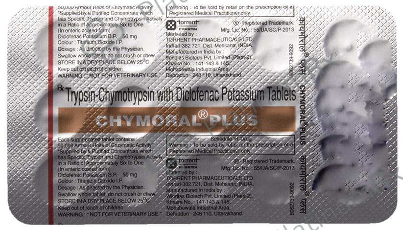 Chymoral Plus 50mg/50000IU Tablet 15s