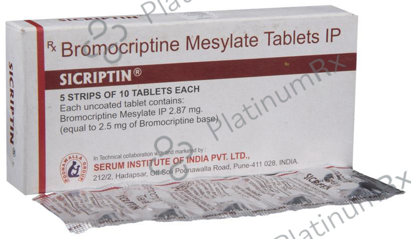Sicriptin 2.5mg Tablet 10s