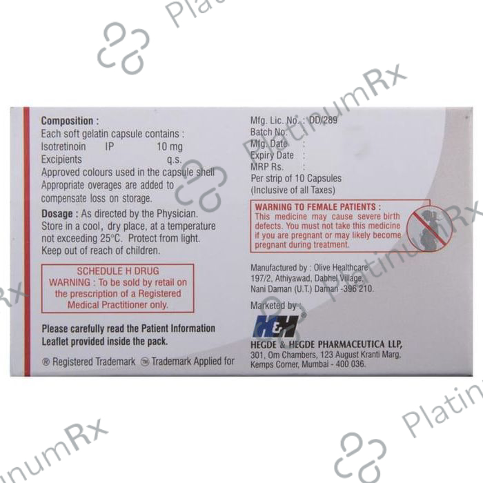 Tretin Iso 10mg Capsule 10s