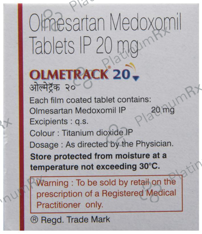 Olmetrack 20mg Tablet 10s