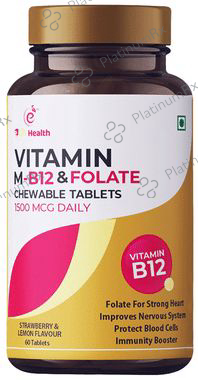 Eur Health Vitamin M-B12 & Folate Chewable Tablet Strawberry & Lemon