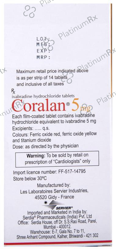 Coralan 5mg Tablet 14s