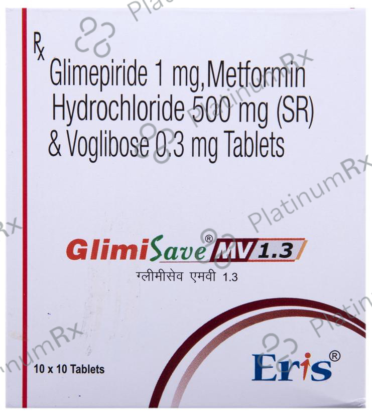 Glimisave MV 1.3/500mg Tablet SR 10s