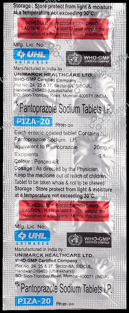 Piza 20mg Tablet