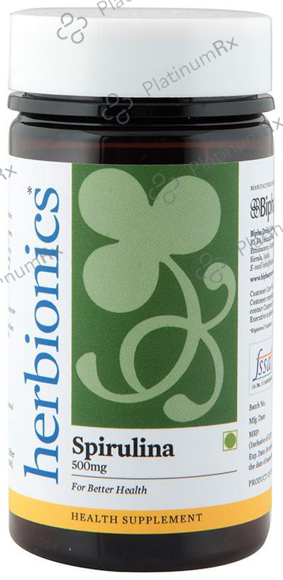Bipha Ayurveda Herbionics Spirulina 500mg Capsule