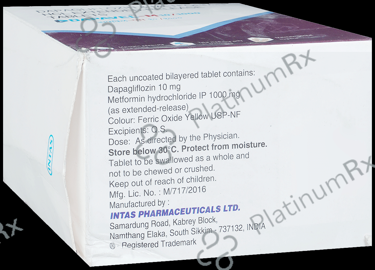 Dapavel M 10/1000mg Tablet ER 10s