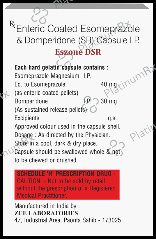 Eszone D 30mg/40mg Capsule SR