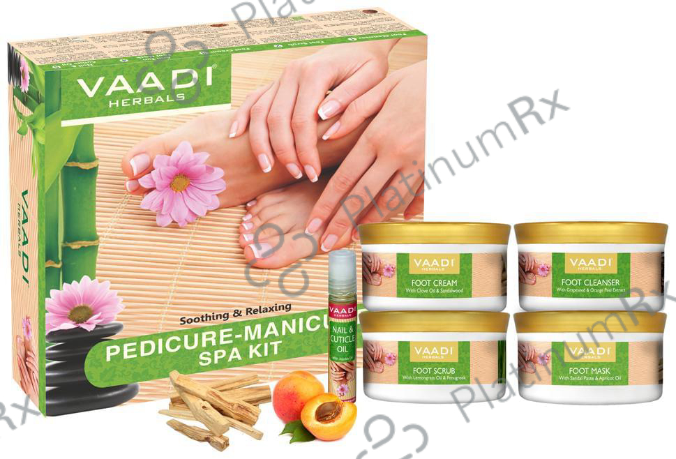 Vaadi Herbals Pedicure Manicure Spa Kit - Soothing & Refreshing 640gm