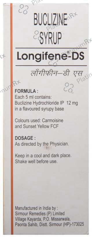 Longifene DS 12mg Syrup 200ml