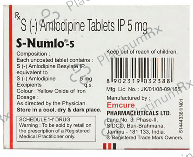 S Numlo 5mg Tablet 15s