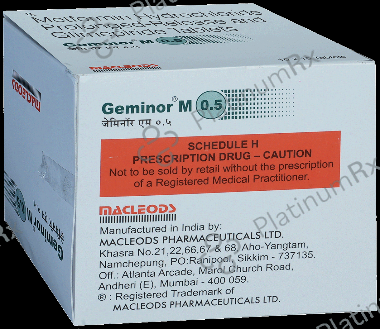Geminor M 0.5/500mg Tablet PR 15s