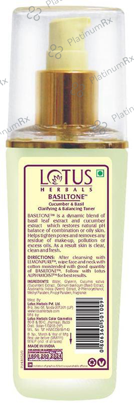 Lotus Herbals Basiltone Cucumber & Basil Toner