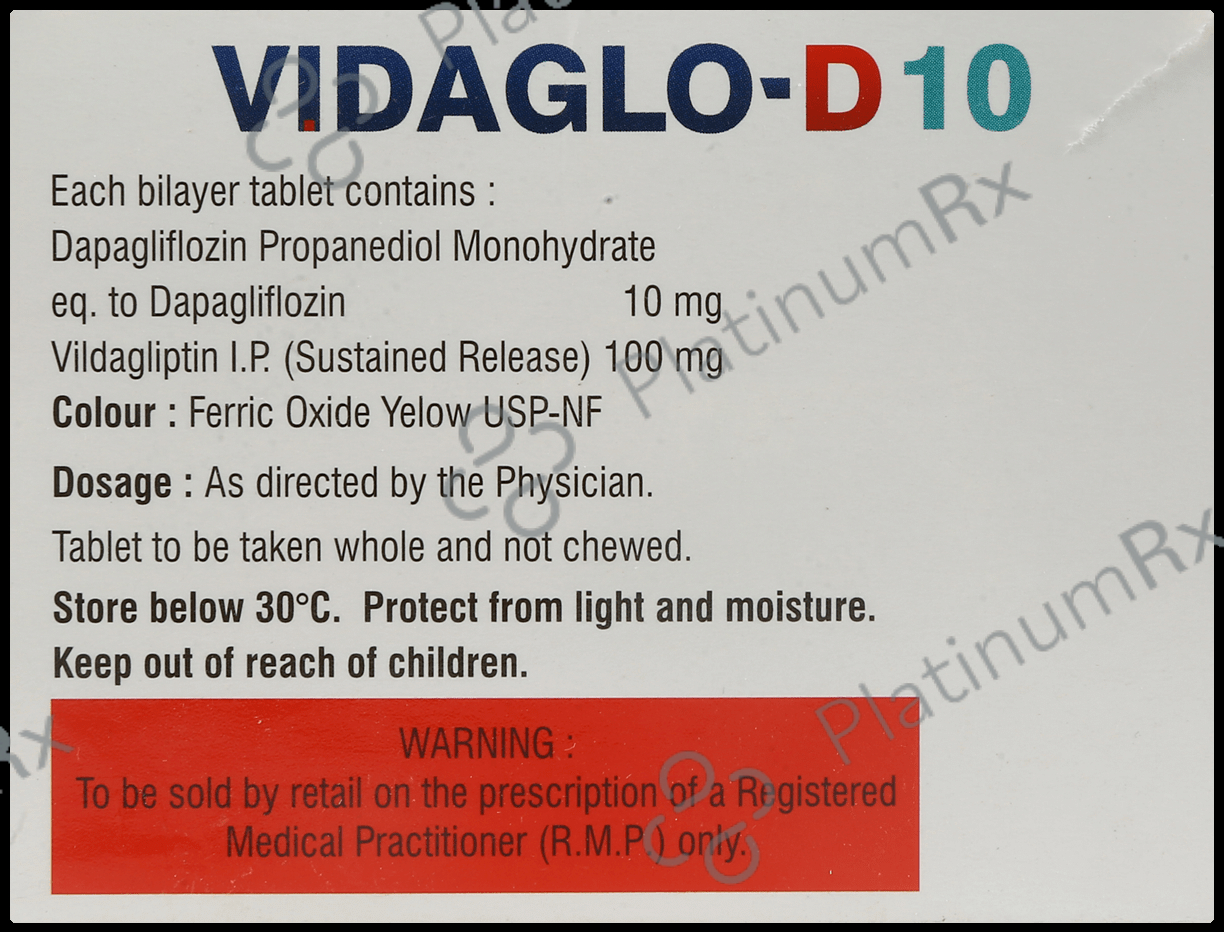 Vidaglo D 10/100mg Tablet 10s